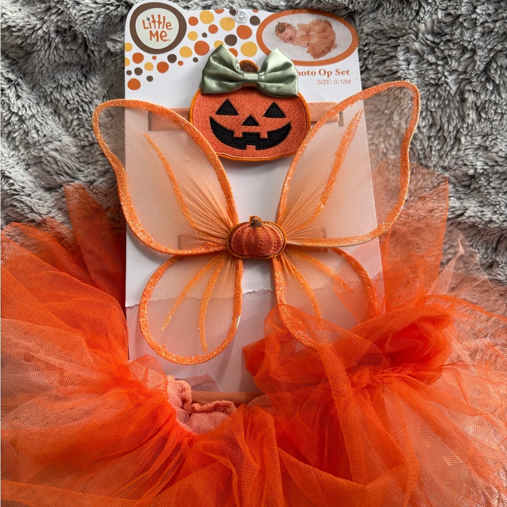 Little Me Orange Pumpkin Fairy Costume Set